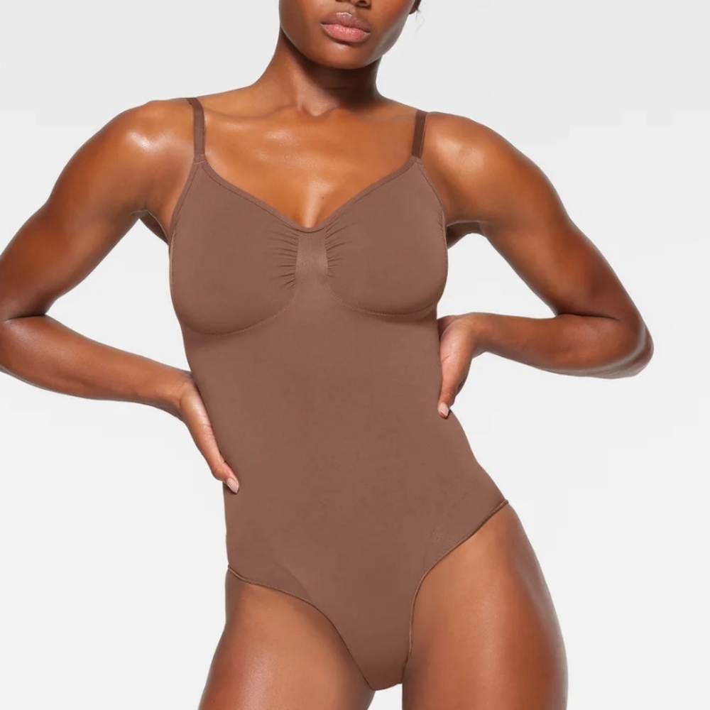 Skims Brief Bodysuit in Jasper